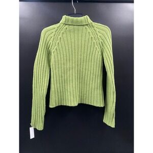 Ralph Lauren Sport Women's Medium Green Cable Knit LAMBSWOOL  Pullover‎ Sweater